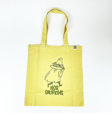 ムーミン スナフキン 後染めフラットトートバッグ(マスタード) MOOMIN
