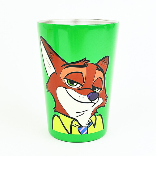 ディズニー ズートピア ニック ステンレスタンブラー(M) グリーン コップ Disney