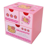 サンリオ ハローキティ キャラチェスト ピンク  収納 小物入れ 日焼けキティ ギャル