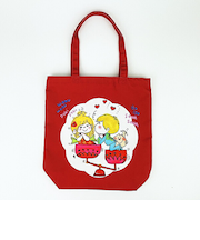 水森亜土 テンビン カラートートバッグ レッド