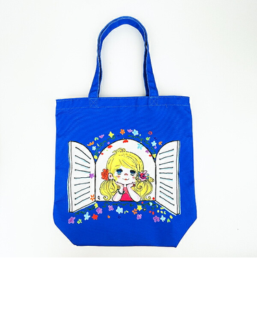 水森亜土 マド カラートートバッグ ブルー