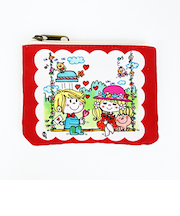 水森亜土 ブランコ ティッシュポーチ レッド