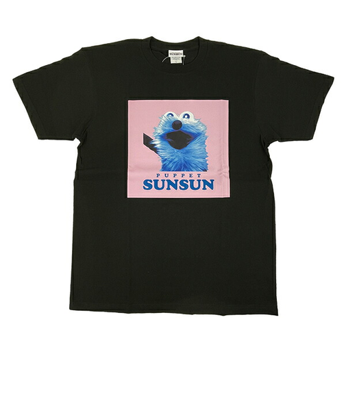 パペットスンスン にこにこ Tシャツ(L) ブラック アパレル