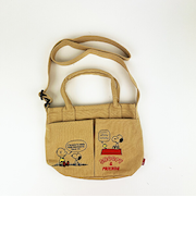スヌーピー バケツ型2WAYミニトートバッグ ベージュ ショルダーバッグ ROOTOTE ルートート コラボ SNOOPY