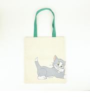 トムとジェリー レトロアート キャンバストートバッグ グリーン トムジェリ