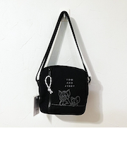 トムとジェリー スクエアボックスショルダーバッグ (ブラック)