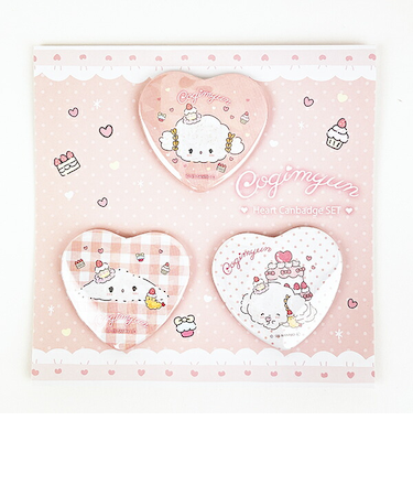 サンリオ こぎみゅん ハート缶バッジ3個セット 推し活 Sanrio 日本製