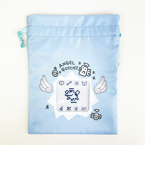 たまごっち てんしっち 窓付き巾着 ブルー