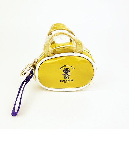 ACCOMMODE(アコモデ) エナメルミニボストン イエロー ポーチ