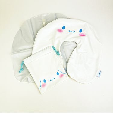 サンリオ シナモロール トラベルバッグ＆グッズエアーネックピロー 枕 (ホワイト) 旅行 シナモン Sanrio