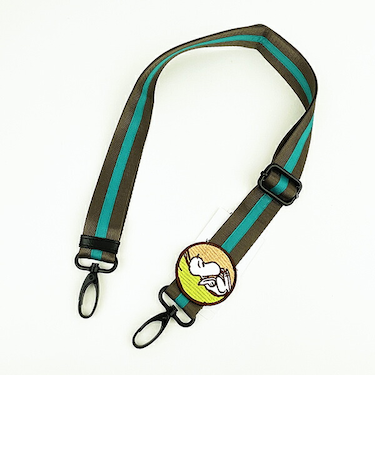 スヌーピー ショルダーバッグストラップ (グリーン×ブラウン) PEANUTS 75th ROOTOTE SNOOPY