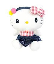 サンリオ ハローキティ ギンガムデニム ぬいぐるみ(S) Sanrio