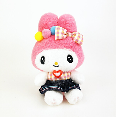 サンリオ マイメロディ ギンガムデニム マスコット ぬいぐるみ Sanrio