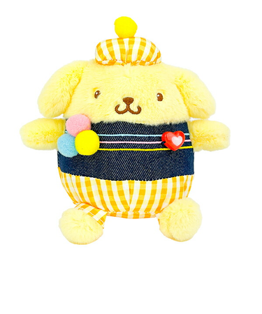 サンリオ ポムポムプリン ギンガムデニム マスコット ぬいぐるみ Sanrio