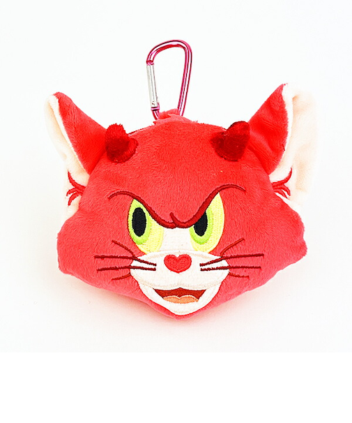 トムとジェリー 悪魔トム カラビナ付きぬいぐるみファスナーマスコット