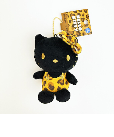 サンリオ ハローキティ ヒョウ柄シリーズ ボールチェーンマスコット ブラック/ブラウン  Sanrio