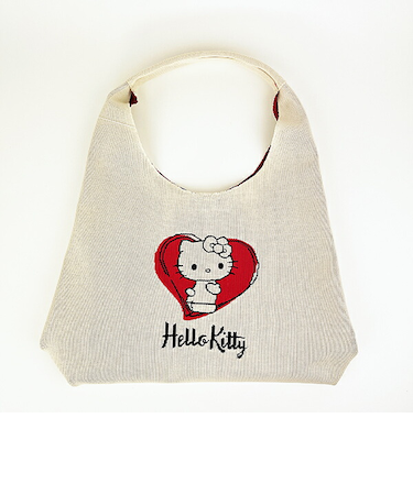 サンリオ ハローキティ ニットトートバッグ アイボリー Sanrio ROOTOTE ルートート コラボ