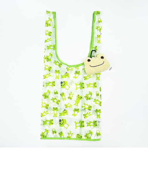 かえるのピクルス ぬいぐるみエコバッグ フェイス ベージュ