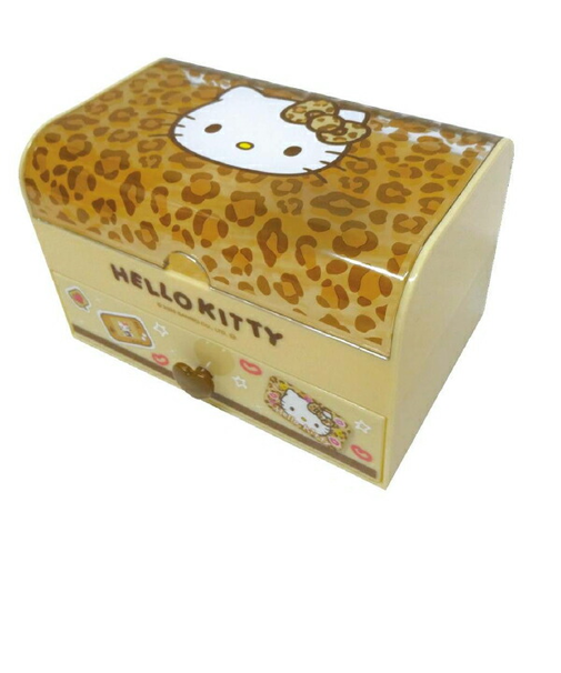 サンリオ ハローキティ ファンシー小物入れ ブラウン  収納 ヒョウ柄