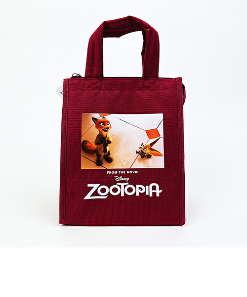 ディズニー ズートピア ランチバッグスクエア(M) レッド Disney