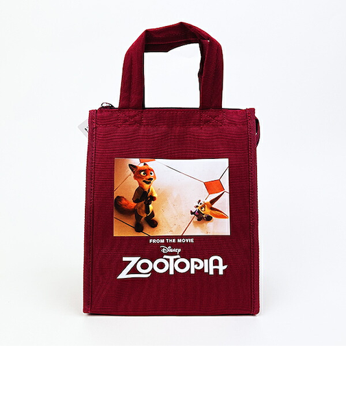 ディズニー ズートピア ランチバッグスクエア(M) レッド Disney