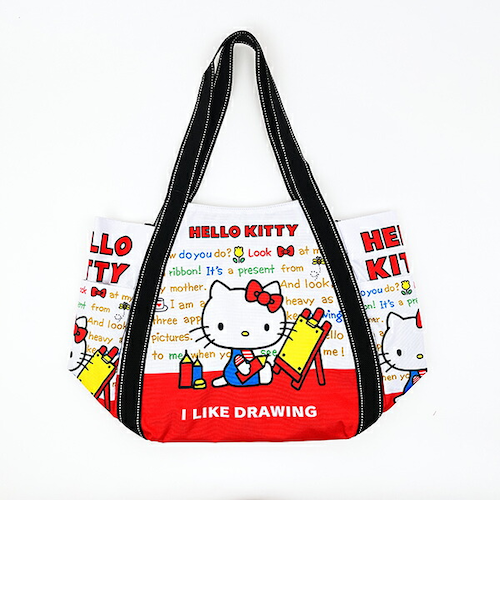 Hello Kitty トートバッグスパンコール リボン キティ Kitty トートバッグスパンコール リボン キティ ホワイト ピンク