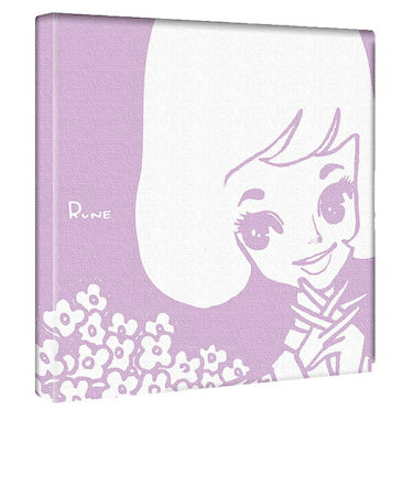 内藤ルネ キャンバスアート お花に囲まれて インテリア アートパネル