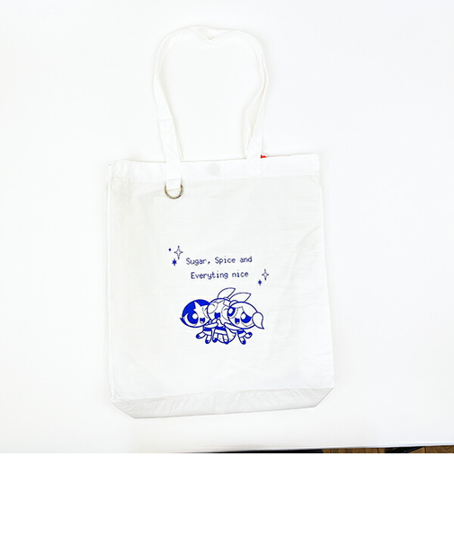 パワーパフガールズ 推し活トートバッグ ホワイト パワパフ