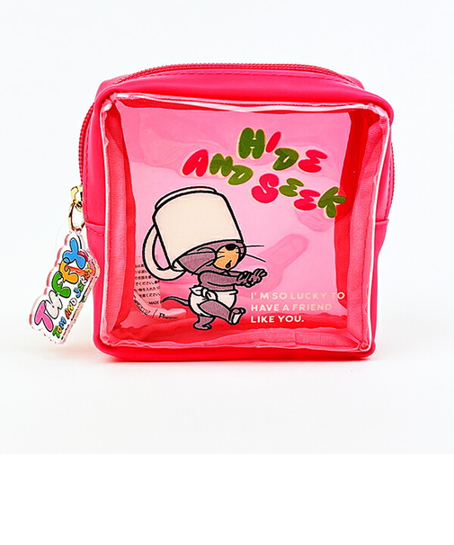 トムとジェリー タフィー PVCポーチ ピンク トムジェリ