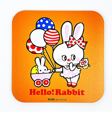 内藤ルネ Rabbit balloon コースター キッチン 日本製