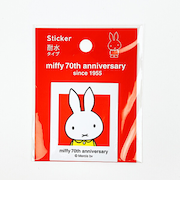 ミッフィー miffy 70th ステッカー レッド 耐水タイプ 日本製