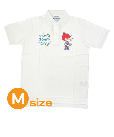 水森亜土 キャプテンサンタ コラボ ポロシャツ (M) ホワイト アパレル