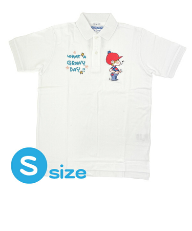 水森亜土 キャプテンサンタ コラボ ポロシャツ (S) ホワイト アパレル