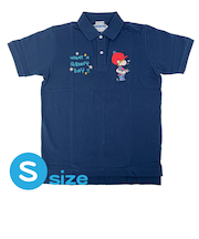 水森亜土 キャプテンサンタ コラボ ポロシャツ (S) ネイビー アパレル