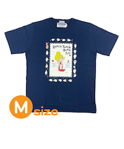 水森亜土 キャプテンサンタ コラボ Tシャツ (M) ネイビー アパレル