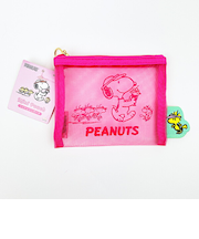 スヌーピー ウッドストック ミニメッシュポーチ ピンク SNOOPY