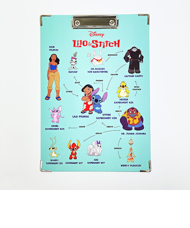 ディズニー リロ＆スティッチ 相関図 クリップボードA4 ブルー 文具 Disney
