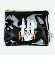 ムーミン ニョロニョロ PVCポーチ ブラック