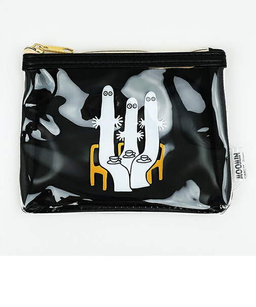 ムーミン ニョロニョロ PVCポーチ ブラック