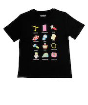 ドラえもん Tシャツ(M) ひみつ道具 ブラック アパレル