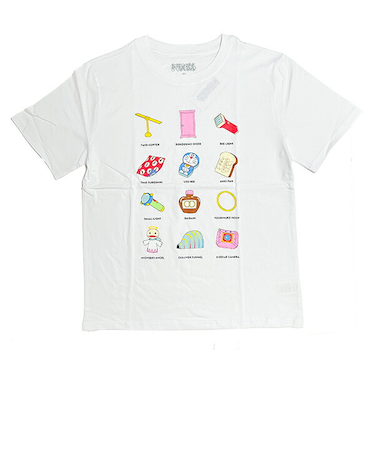 ドラえもん Tシャツ(M) ひみつ道具 ホワイト アパレル