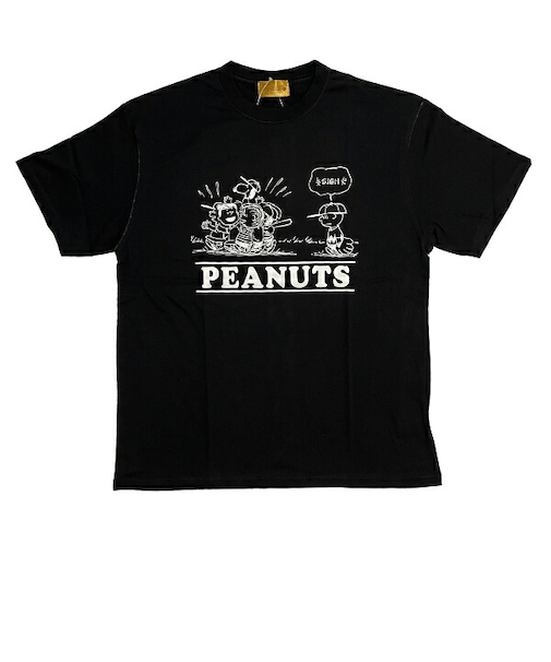 スヌーピー Tシャツ(L) ブラック アパレル 日本製 SNOOPY