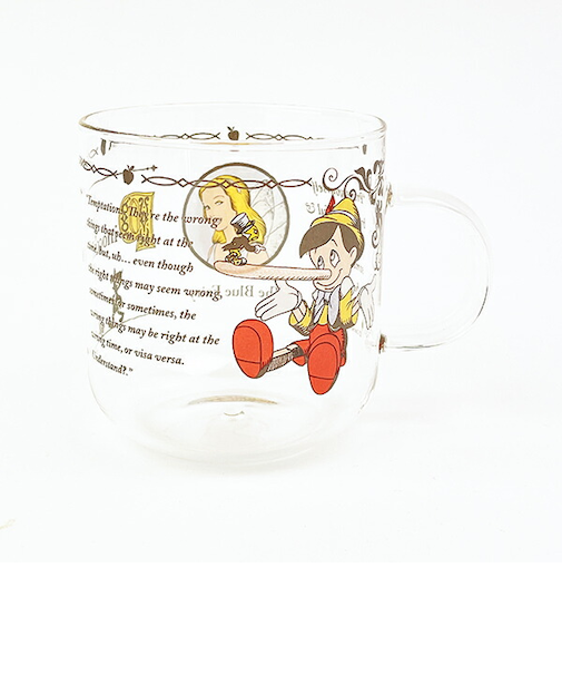 ディズニー 耐熱ガラスマグ ピノキオ マグカップ キッチン グラス