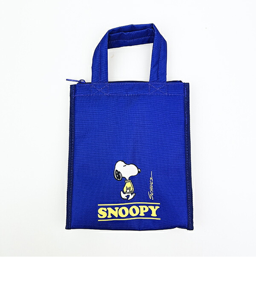 スヌーピー スクエアランチバッグ(M) ネイビー SNOOPY