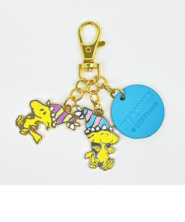 スヌーピー ウッドストック 3連キーチャーム パーティーハット SNOOPY
