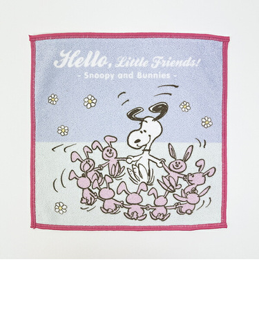 スヌーピー 吸水速乾ミニタオル バニー ピンク 西川 日本製 SNOOPY