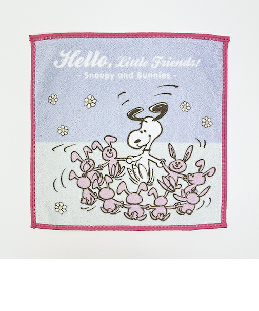 スヌーピー 吸水速乾ミニタオル バニー ピンク 西川 日本製 SNOOPY