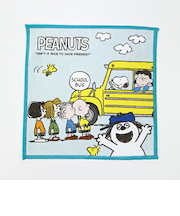 スヌーピー 吸水速乾ミニタオル スクールバス ブルー 西川 日本製 SNOOPY