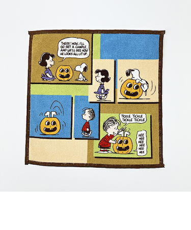 スヌーピー ハロウィン ミニタオル ベージュ 西川 日本製 SNOOPY