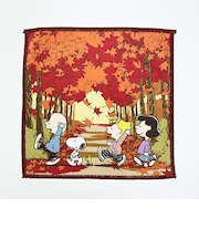 スヌーピー 街路樹 ミニタオル レッド 西川 日本製 SNOOPY